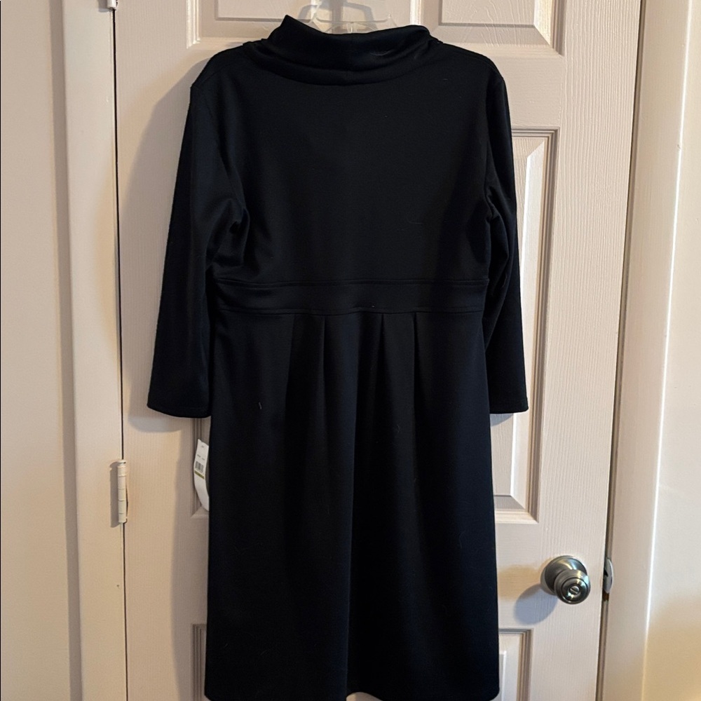 Elegant Black Cowl Neck Dress - Picture 2 of 2